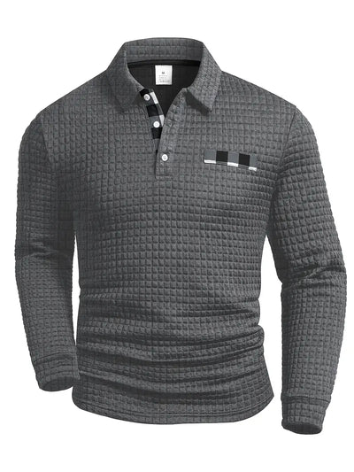 Walter | Textured Long Sleeve Polo