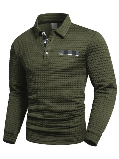 Walter | Textured Long Sleeve Polo