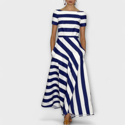 Claudia | Bold Stripe Maxi Dress
