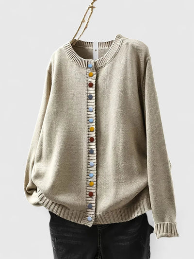 Rita | Color Button Knit Cardigan