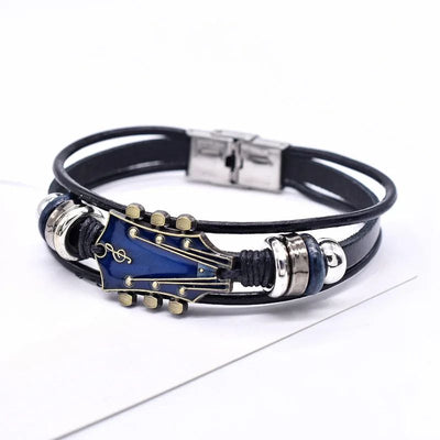 Axel | Guitar Head Leather Bracelet