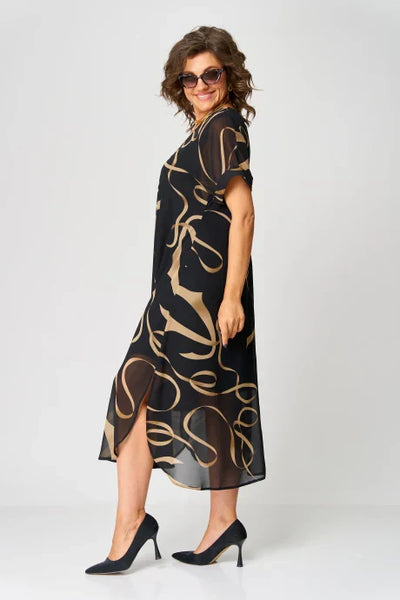 Monica | Flowing Printed Midi Dress