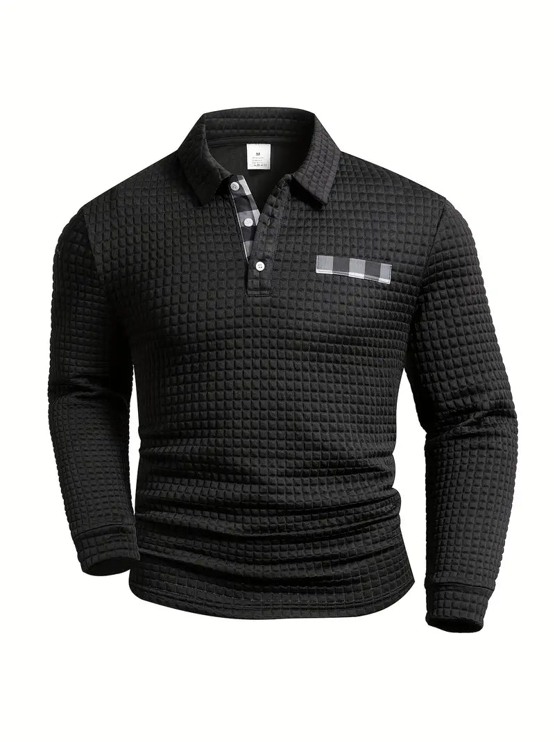 Walter | Textured Long Sleeve Polo