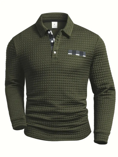 Walter | Textured Long Sleeve Polo