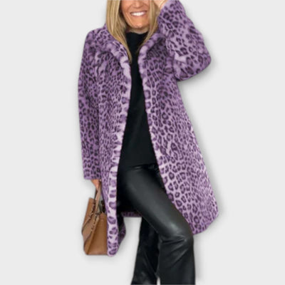 Carol | Faux Fur Leopard Coat