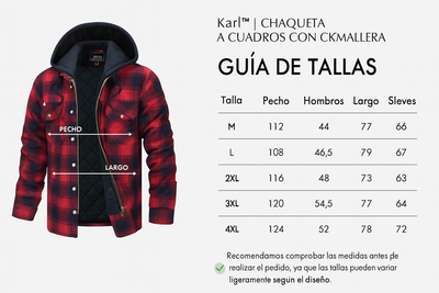 🇪🇸 Karl™ | Chaqueta a Cuadros con Cremallera