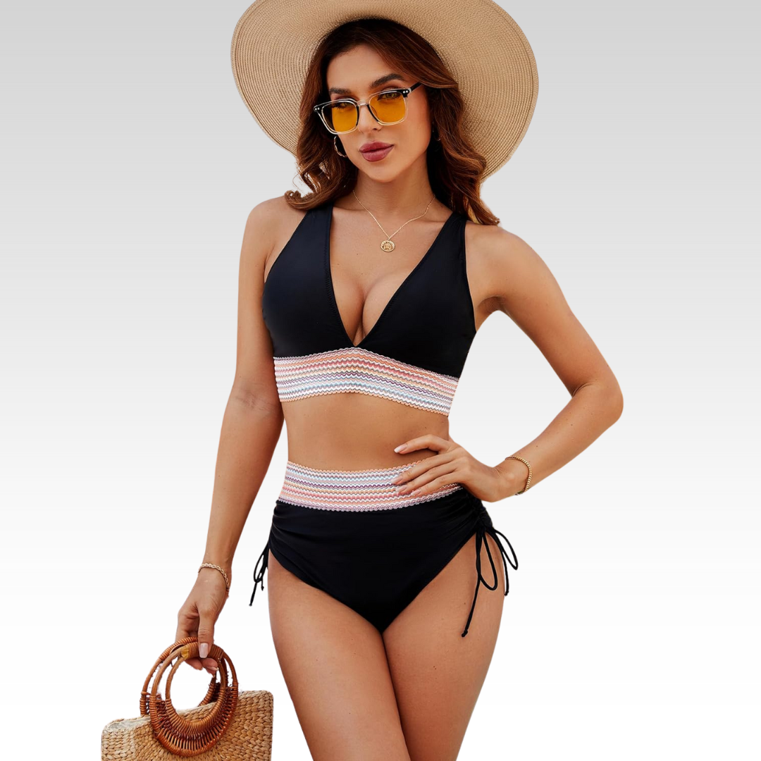 Selena | High-Waist Zigzag Bikini