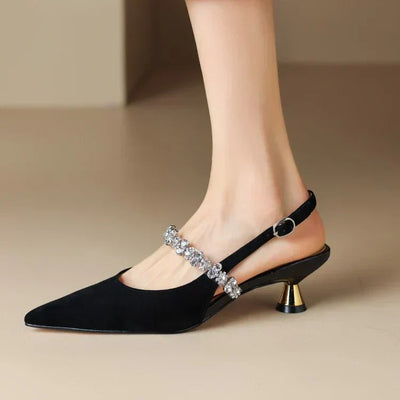 Lydia | Sparkle Strap Kitten Heels