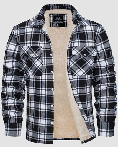 Frank | Sherpa-Lined Plaid Shirt Jacket