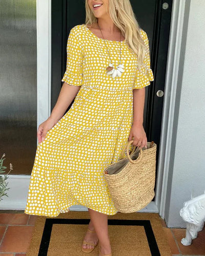 Marlene | Tiered Polka Dot Dress