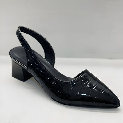 Adele | Croc-Embossed Slingback Heels