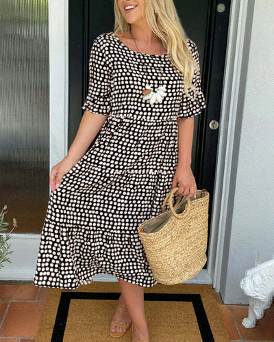 Marlene | Tiered Polka Dot Dress