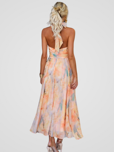 Sabrina | Watercolor Halter Dress