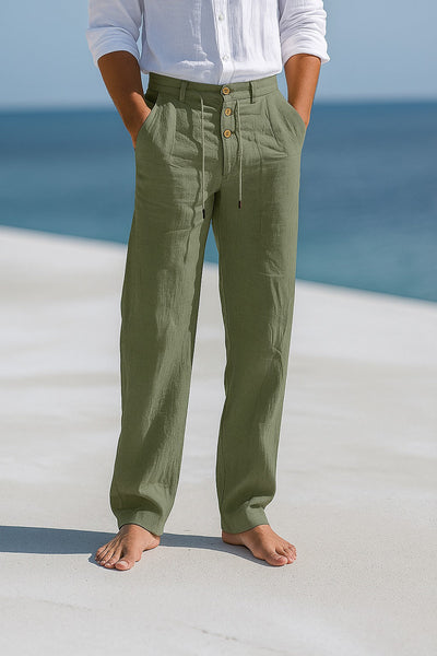 Geoffrey | Relaxed Linen Trousers