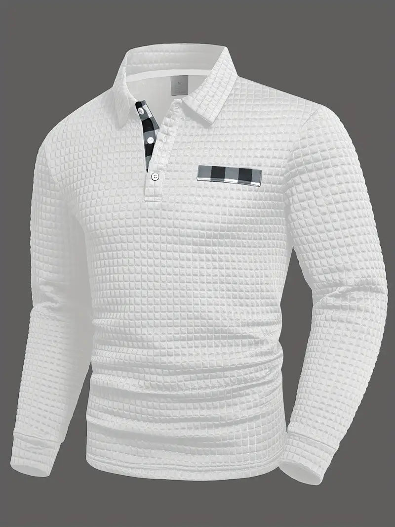 Walter | Textured Long Sleeve Polo