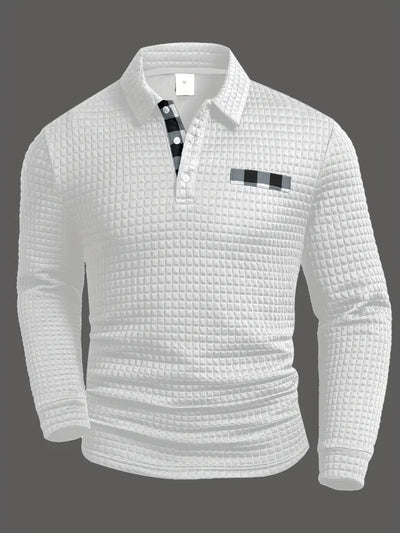 Walter | Textured Long Sleeve Polo