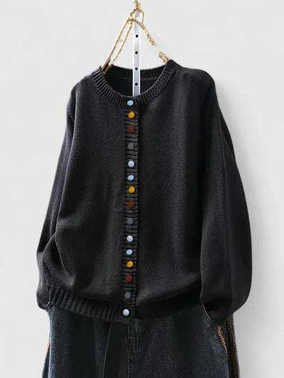 Rita | Color Button Knit Cardigan