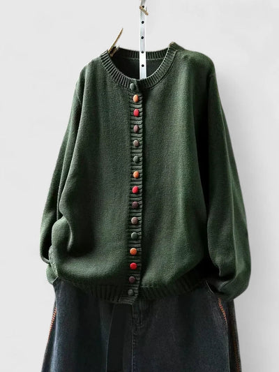 Rita | Color Button Knit Cardigan
